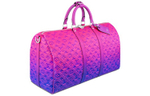 LOUIS VUITTON Keepall 50B Taurillon Illusion Blue/Pink