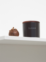 Банка керамическая для хранения сахара, 400 мл, черная