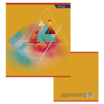 Тетрадь 36л., А5, клетка, Alingar "New line", скрепка, мелованный картон (стандарт) , блок офсет, 4 дизайна в пленке т/у