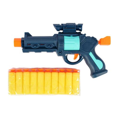 Пистолет с мягк.пулями, пакет HM699