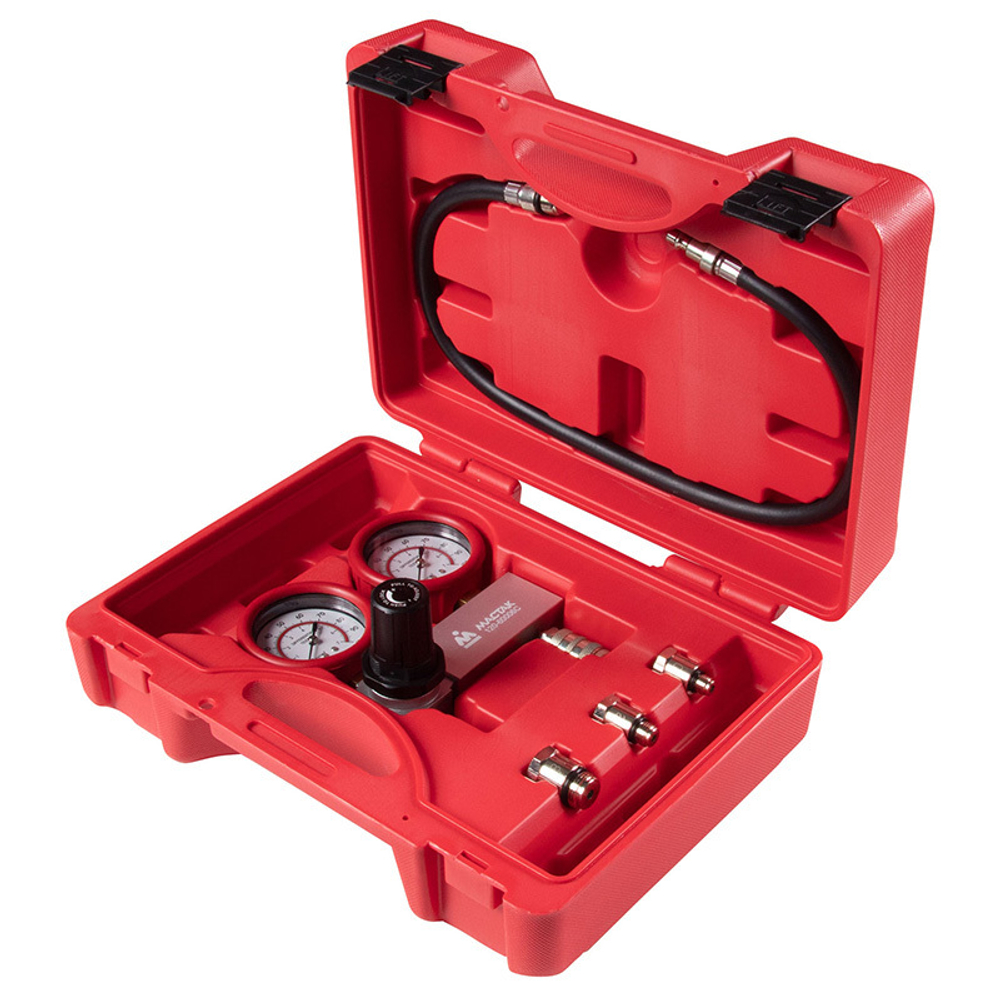 МАСТАК (120-60006C) Манометры для проверки ЦПГ бензиновых двигателей, кейс, 6 предметов