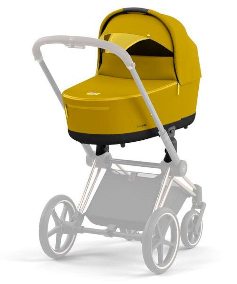 Коляска для новорожденных Cybex Priam IV Chrome Brown Mustard Yellow