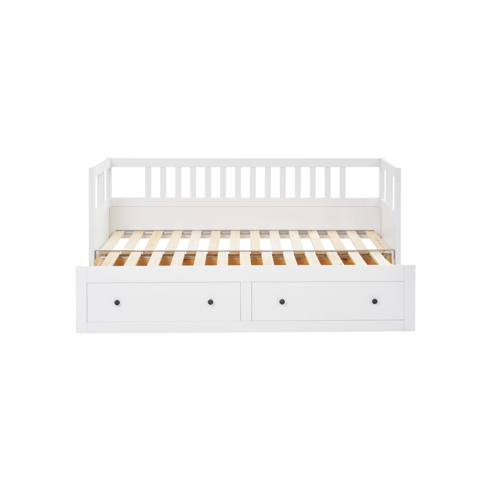 Кровать-кушетка раздвижная с ящиками, КЫМОР (HEMNES), 80х200 см, белый