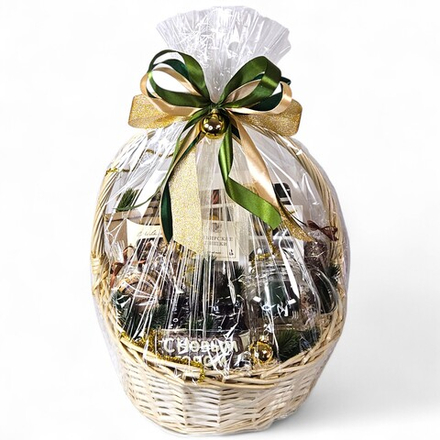 Большая подарочная корзина "Изумрудная сказка"