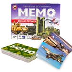 Игра настольная Мемо Военная техника, от 6 лет, 52 карточки, Русский стиль, 03468