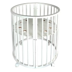 Кровать детская Indigo Simple 7в1 с поперечным маятником белый