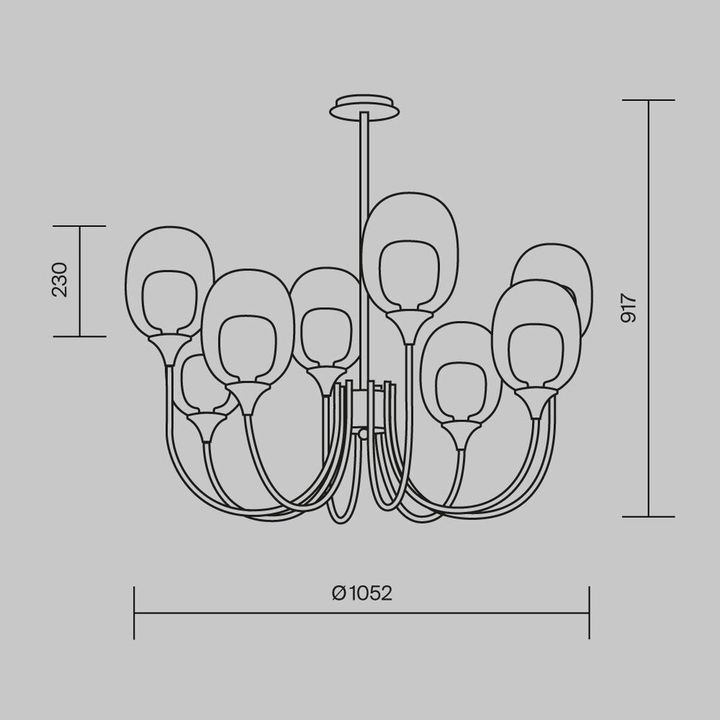 Подвесная люстра Maytoni Aura MOD016PL-08BS