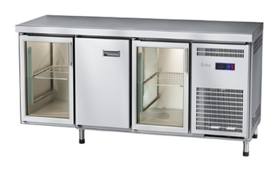 Стол холодильный Abat СХС-70-02 (1 дверь-стекло, 1 дверь, 1 дверь-стекло, без борта)