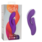 Фиолетовый вибратор-кролик 17,25см California Exotic Novelties Stella Liquid Silicone Dual Pleaser SE-4368-35-3
