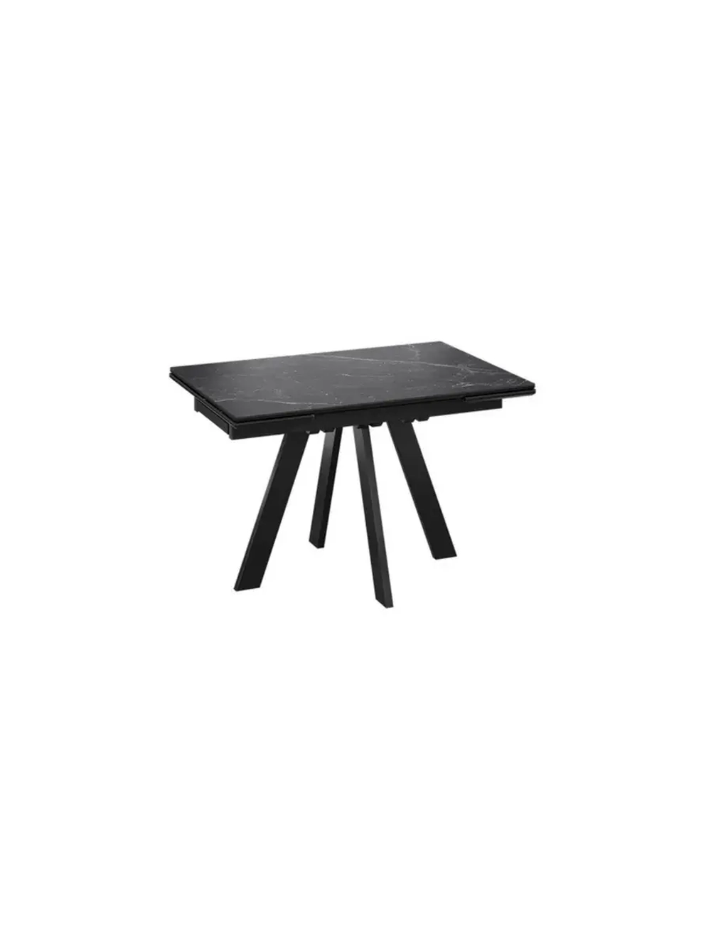 Стол кухонный Черный муар серый мрамор 120(180)х80х77 см