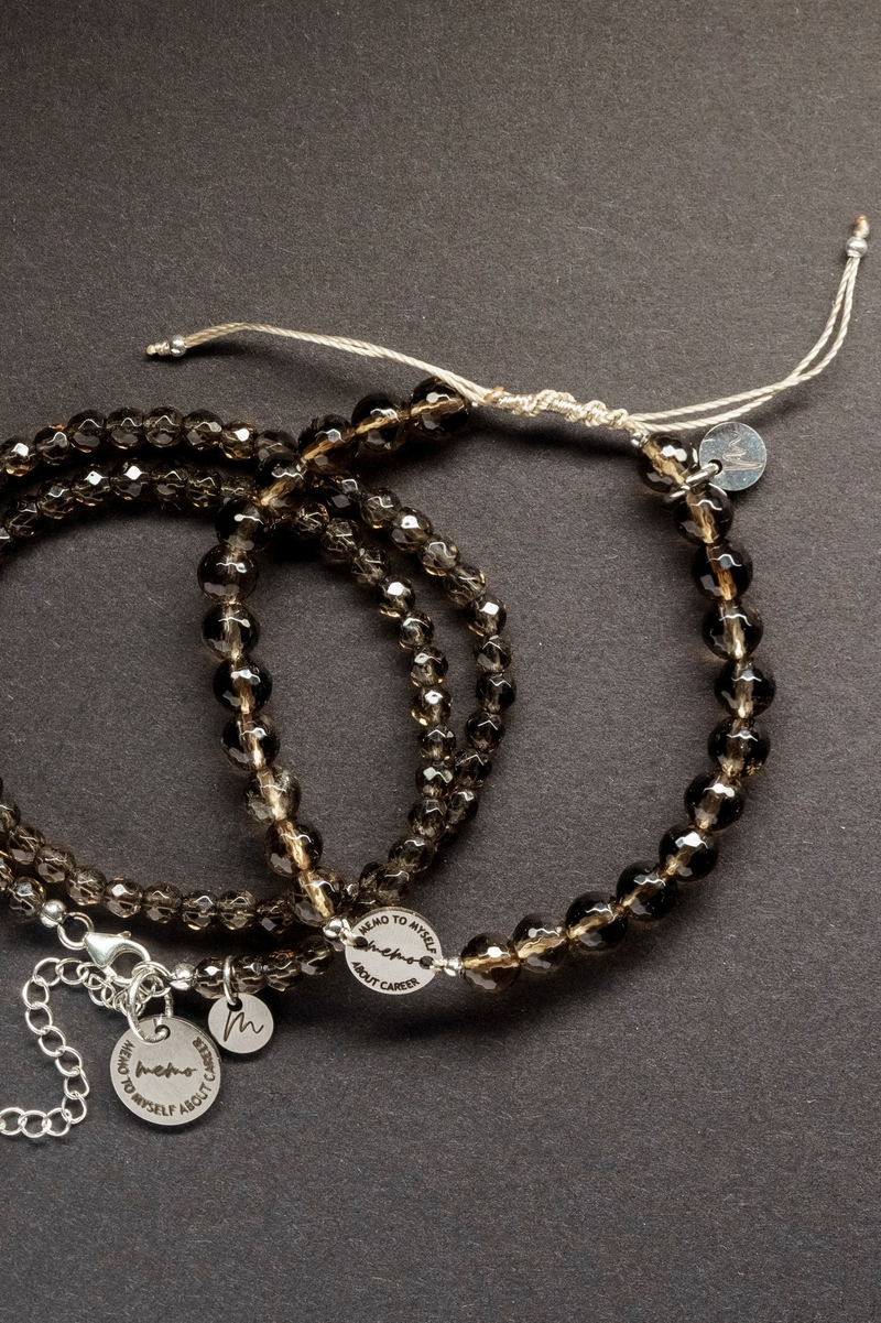 ХХХ Браслет "Concentration & Energy" шамбала с коннектором из раухтопаза