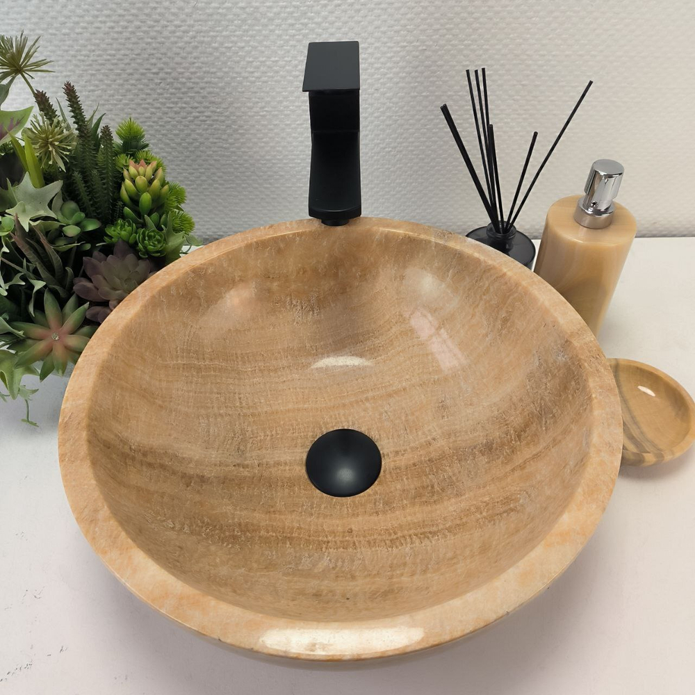 Раковина из оникса Bowl Yellow TinLip BO-62918 40*40*15 140