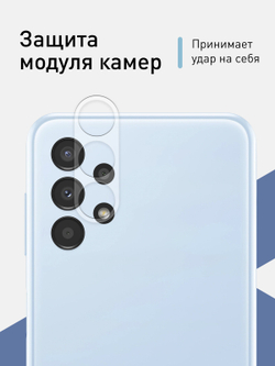 Стекло на камеру ROSCO для Samsung Galaxy A13 оптом (арт. SS-A13-CLEAR-CAM-GLASS)