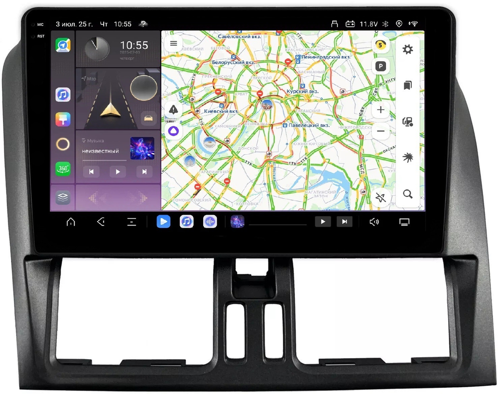 Магнитола для Volvo XC60 2008-2017 - Carmedia SF-9004 QLed+2K, Android 13, TS20, CarPlay, 4G SIM-слот