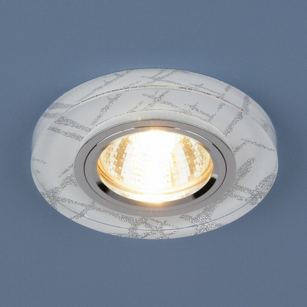 Встраиваемый светильник Elektrostandard 8371 MR16 WH/SL белый/серебро