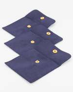 Упаковка искусственная замша мешочек с кнопкой плоский 80×80 мм