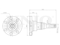 Ступица задняя (без ABS) UNIO HUB-20063