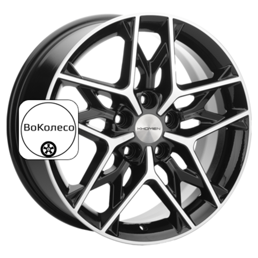 7x17/5x110 ET45 D67,1 KHW1709 (DFM580) Black-FP Khomen Wheels