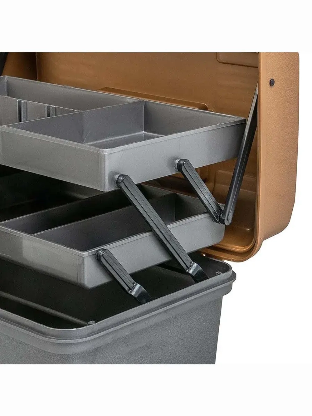 Ящик рыболовный для хранения снастей двухполочный синий