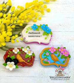 Силиконовая форма Рамка с цветами