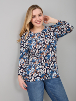 Лонгслив ЛНв-306/тсиний-леопард