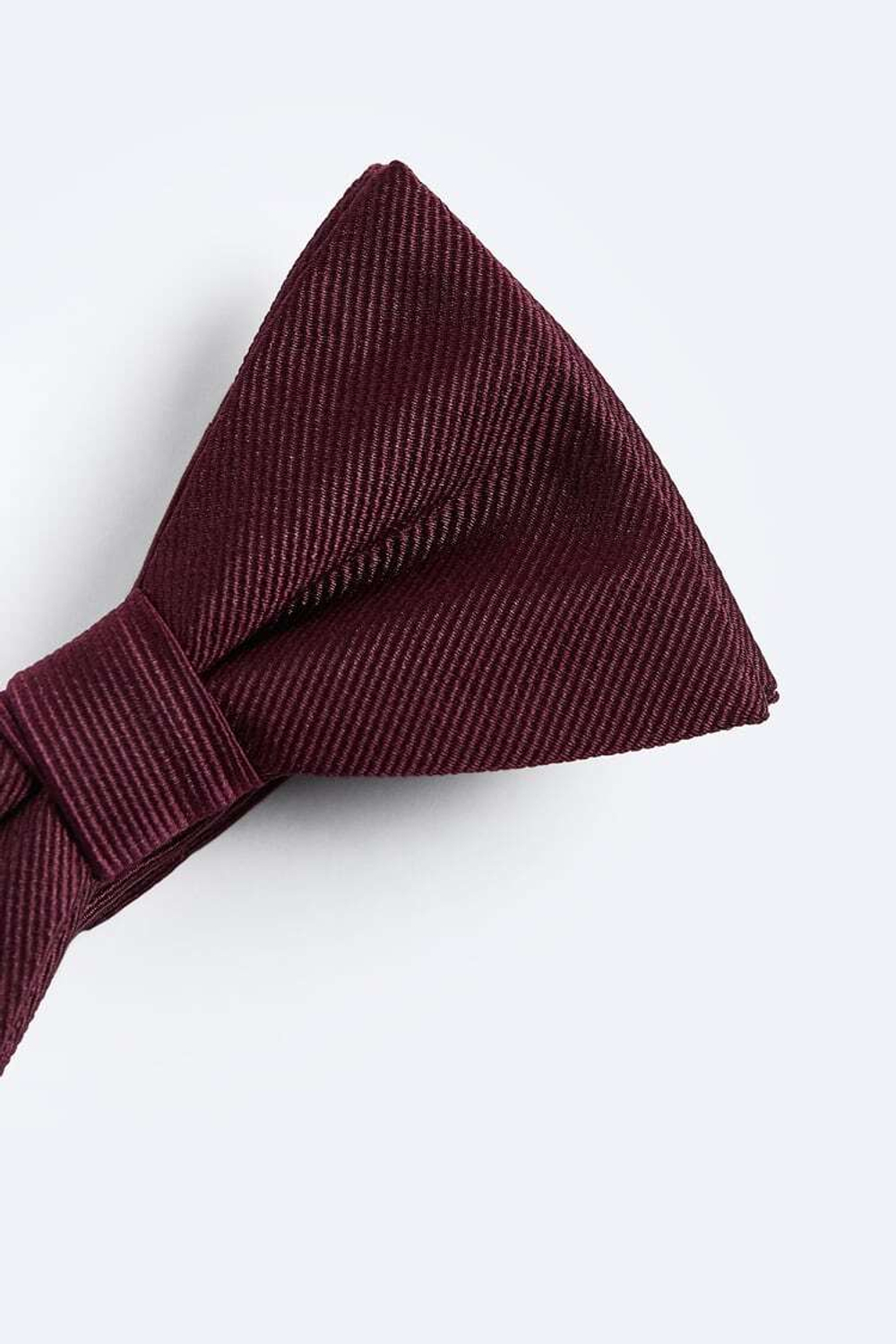 ZARA ШЕЛКОВЫЙ ГАЛСТУК-БАБОЧКА, ГРАНАТОВЫЙ