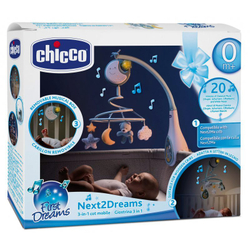 Chicco First Dreams - Next2Dreams детская кроватка-карусель 3 в 1 Синий 76272