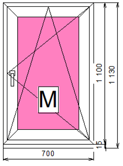 Пластиковое окно 1100 х 700 ТермА Эко + Москитная сетка