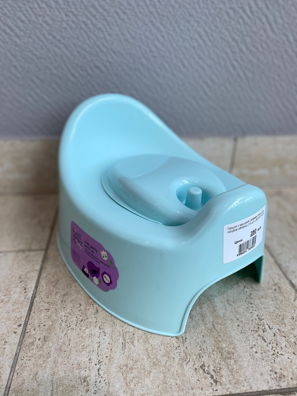 Горшок с крышкой Lalababy Follow Me голубое облачко (13 шт) LA270111020