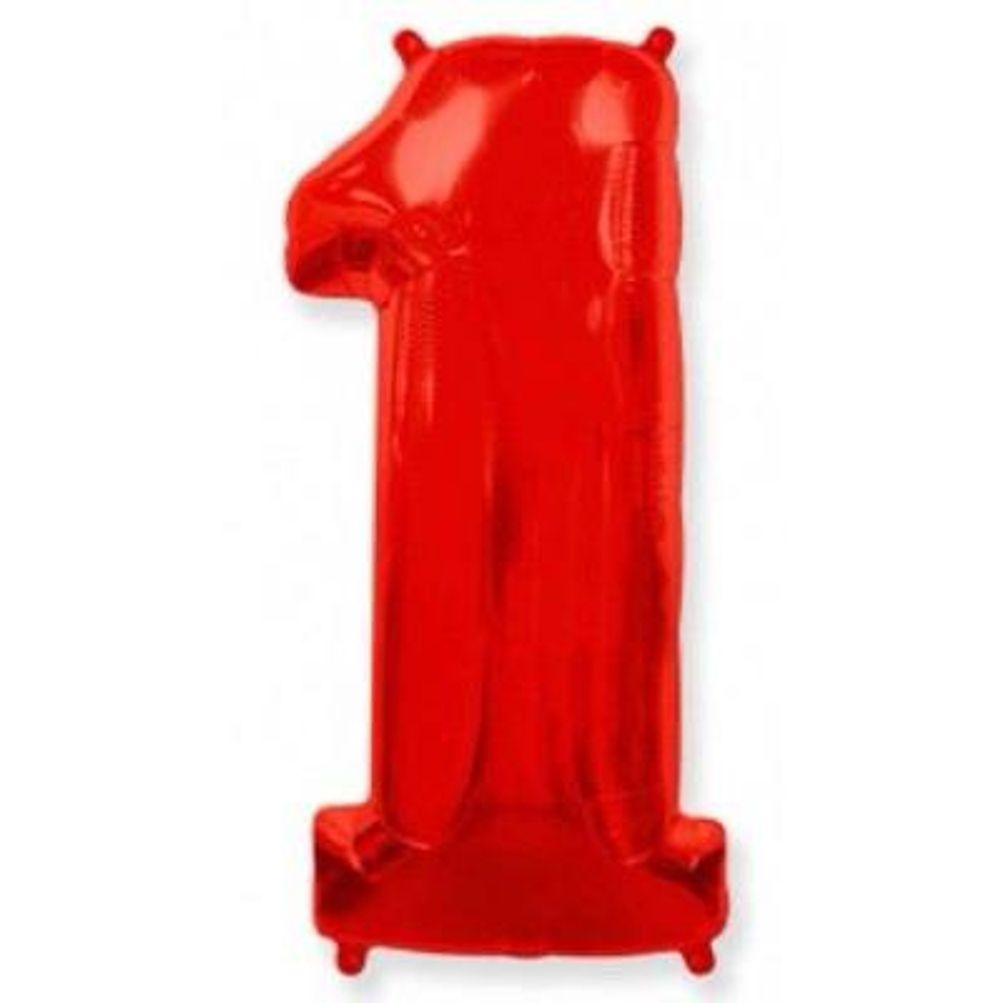 Цифра "1" красный 
