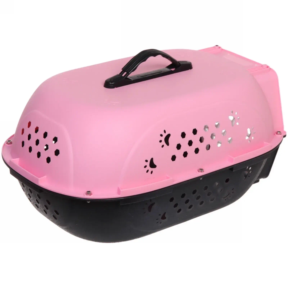 Переноска для животных «ЛЮБИМЫЙ БРО», лапки, цвет розовый, 48*32*26см/до 9кг (Лейбл)