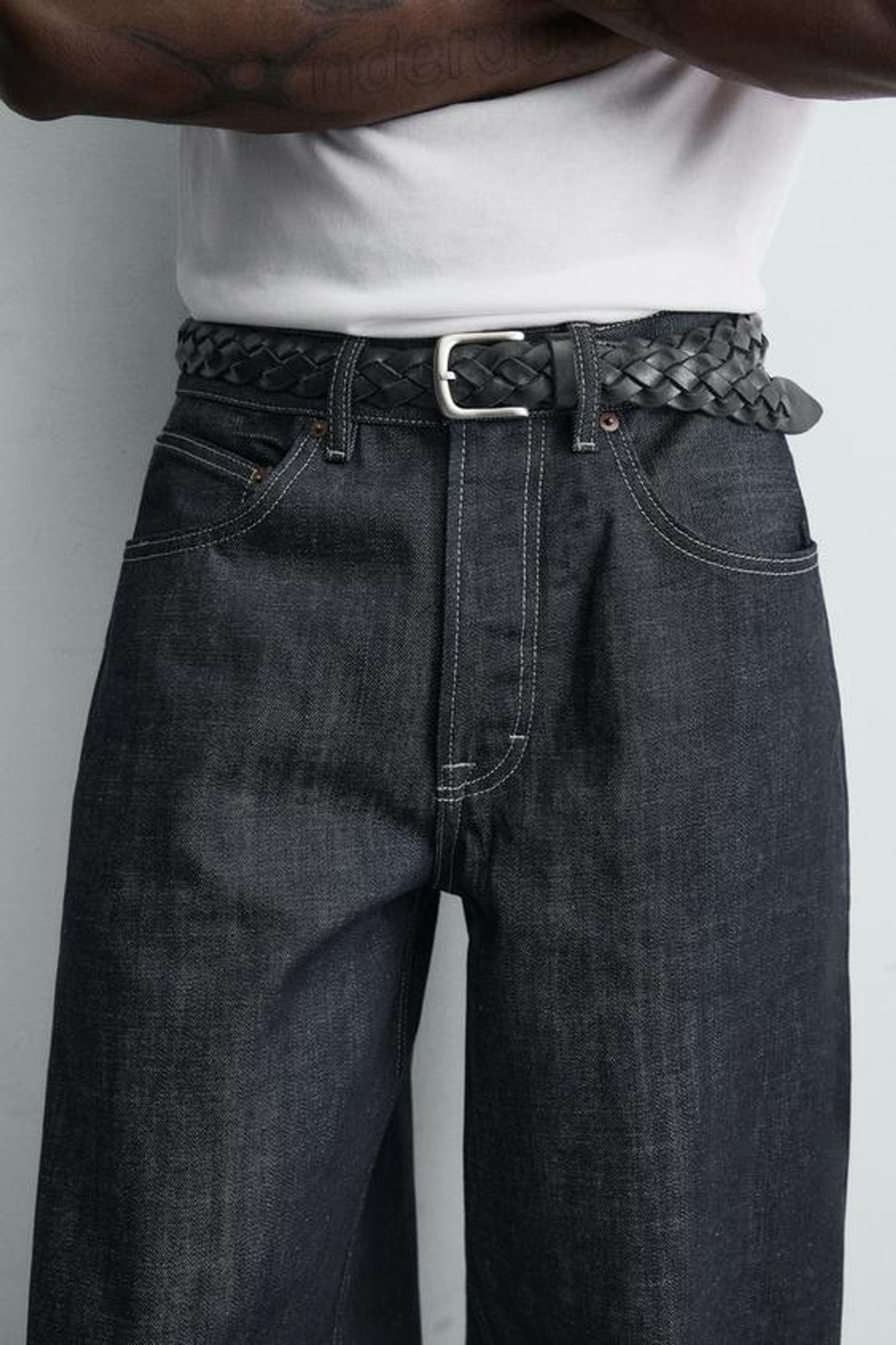 ZARA ДЖИНСЫ BALLOON FIT, СИНИЙ