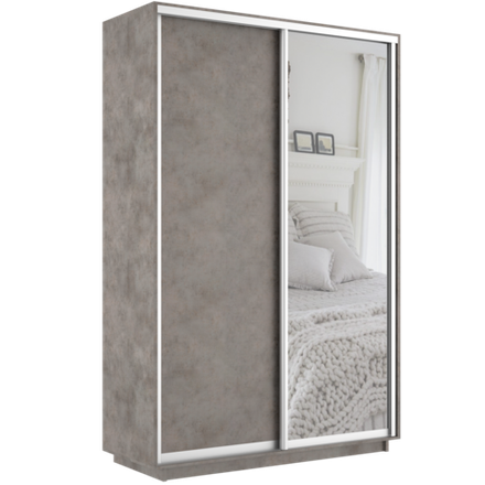 Шкаф-купе "Экспресс Медиум Дуо" (Бетон) 2400х1600, МК Е1, г.Белореченск