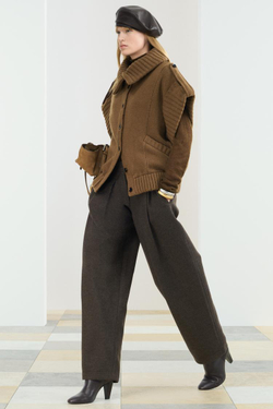 ZARA БРЮКИ С КАРМАНАМИ И СРЕДНЕЙ ПОСАДКОЙ, КОРИЧНЕВЫЙ