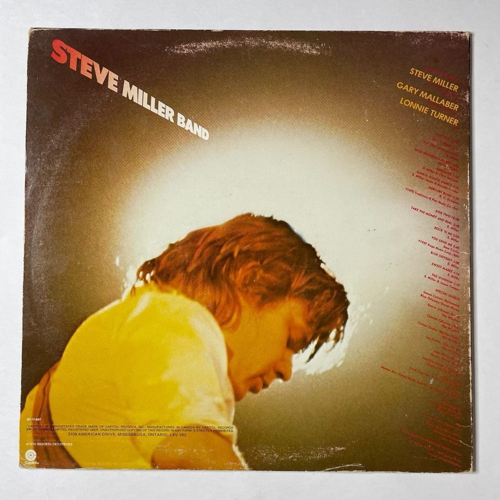Винтажная виниловая пластинка LP Steve Miller Band Fly Like An Eagle (Canada 1976)