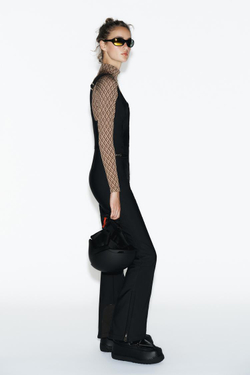 ZARA ВОДОНЕПРОНИЦАЕМЫЙ КОМБИНЕЗОН, ЧЕРНЫЙ