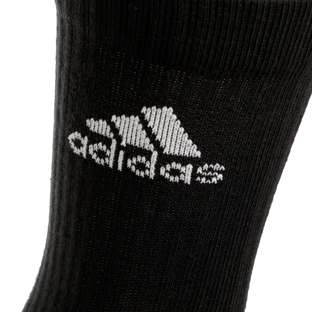 adidas Essentials Cush Crew Sports Socks 3 Pack - Black, White