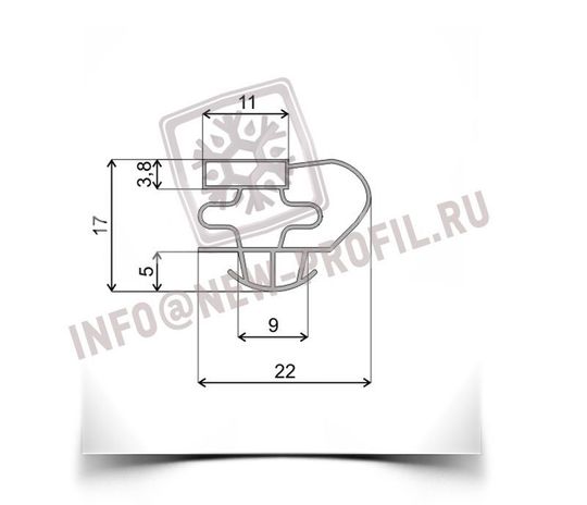 Уплотнитель для холодильного шкафа Helkama 825*580 мм по краю(016 АНАЛОГ)
