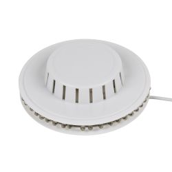 Светодиодный светильник-проектор ULI-Q304 2.5W-RGB WHITE. Напольный. Серия DISCO. многоцветный. Горизонтальная проекция. ТМ VOLPE. Кабель с вилкой. 220В. Цвет корпуса белый.