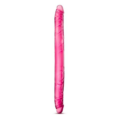 Розовый двусторонний фаллоимитатор B Yours 16 Double Dildo - 40,6 см. (Цвет: розовый)