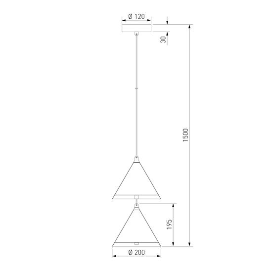 604052 LED/ подвесной светильник / бежевый