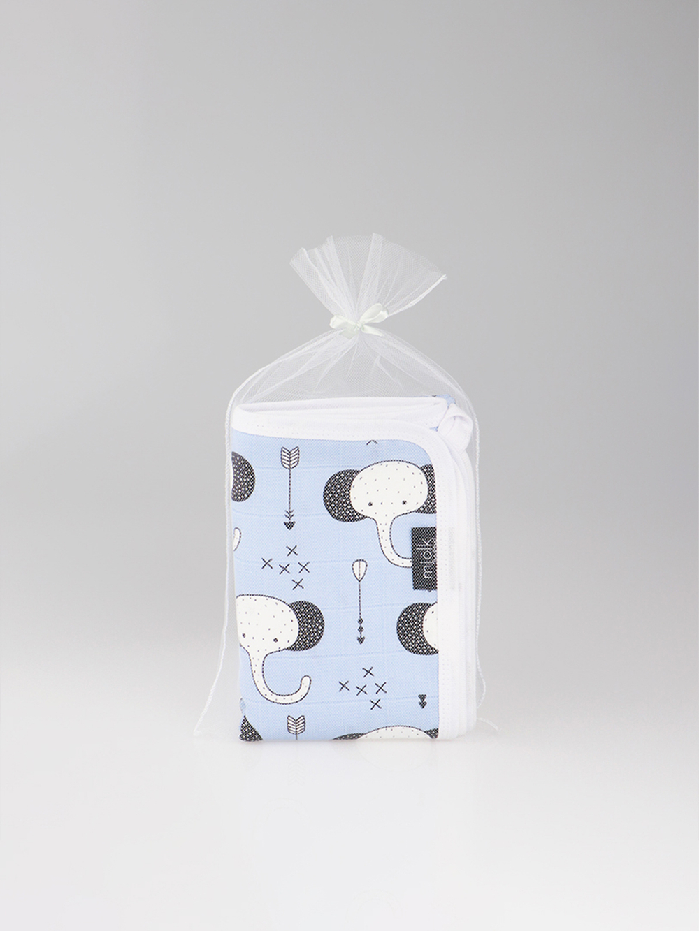 Муслиновое лёгкое одеяло Mjölk Слоники, уценка