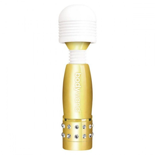 Мини‑вибратор‑ванд Bodywand Gold Edition, 11 см, с кристаллами