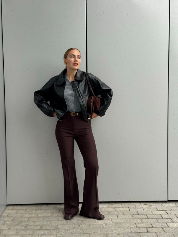 Брюки Элеганс горький шоколад