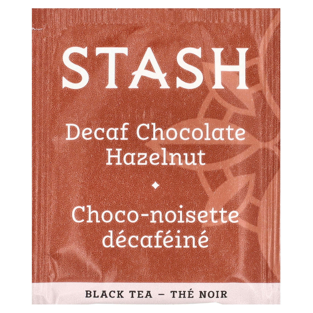 Stash Tea, Black Tea, шоколад без кофеина с фундуком, 18 чайных пакетиков, 36 г (1,2 унции)
