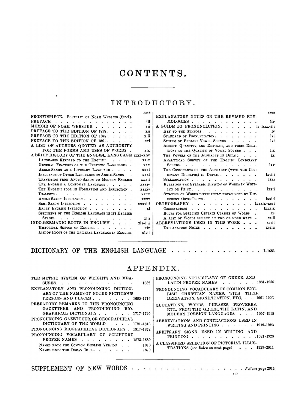 Webster's International Dictionary of the English Language : being the authentic edition of Webster's unabridged dictionary, comprising the issues of 1864, 1879, and 1884. Part I | Noah Webster