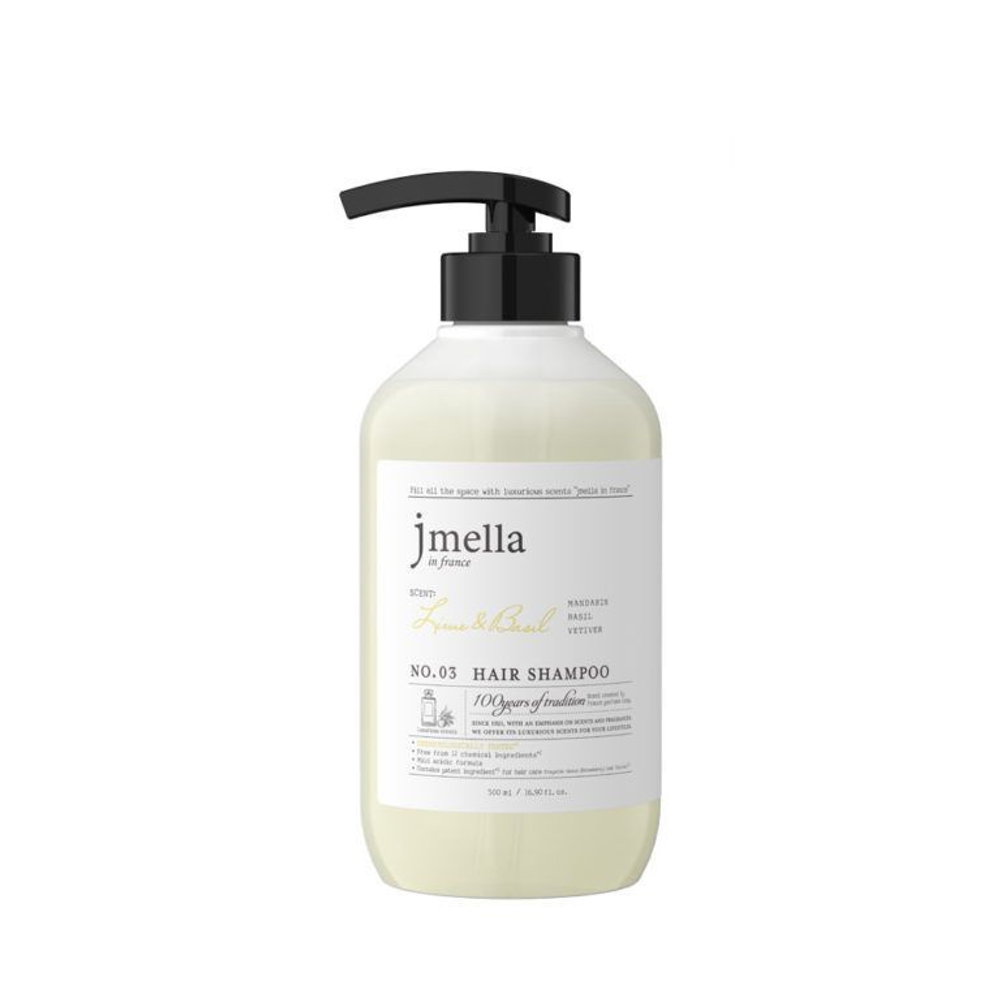 Шампунь для волос "Лайм и базилик" JMELLA In France Lime&Basil Hair Shampoo 500 мл