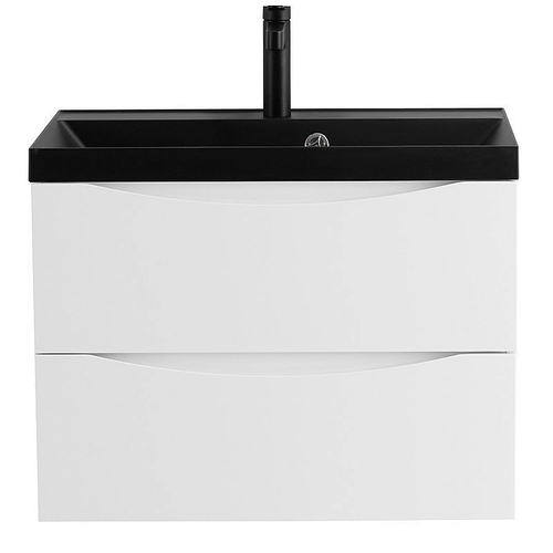 Тумба с раковиной BelBagno 70 MARINO-700-2C-SO-BL-P+BB700/450-LV-ART-AST-NERO Bianco Lucido