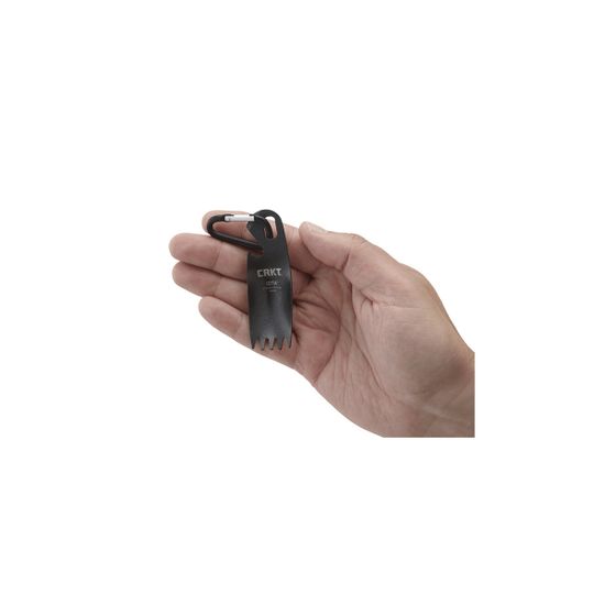 CRKT_9085K IOTA Black - ложка-вилка с открывашкой и карабином, алюмин. черн.