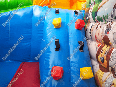 Детский надувной батут "Попугайчики и их друзья", размер 3,5*3*2,7 м